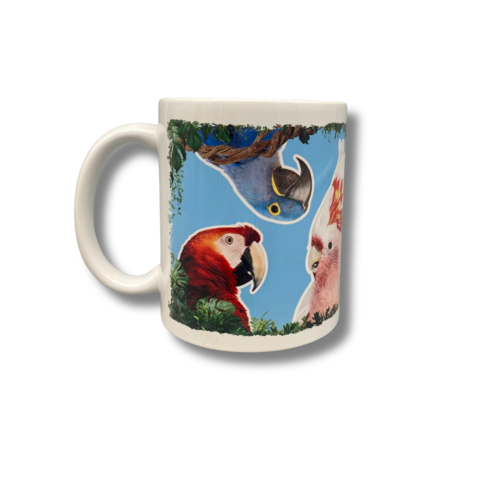 Tasse Papageienmotive