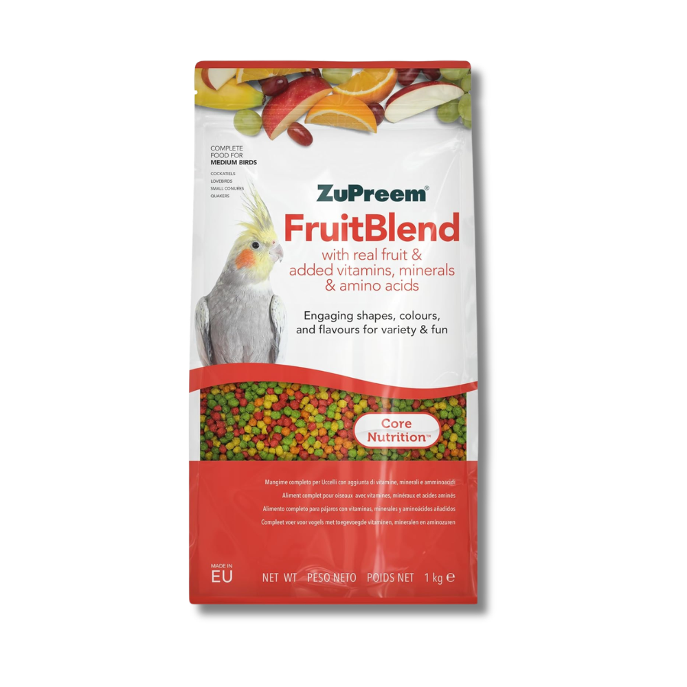 Zupreem Fruitblend Papageienpellets Medium für Großsittiche und kleine Papageien 1,0 kg