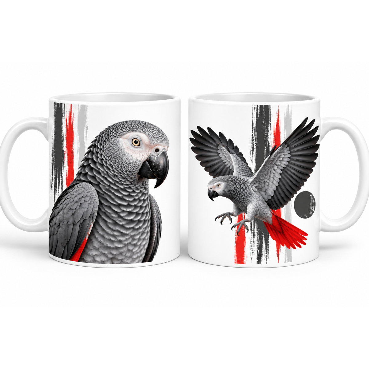 Graupapagei-Tasse