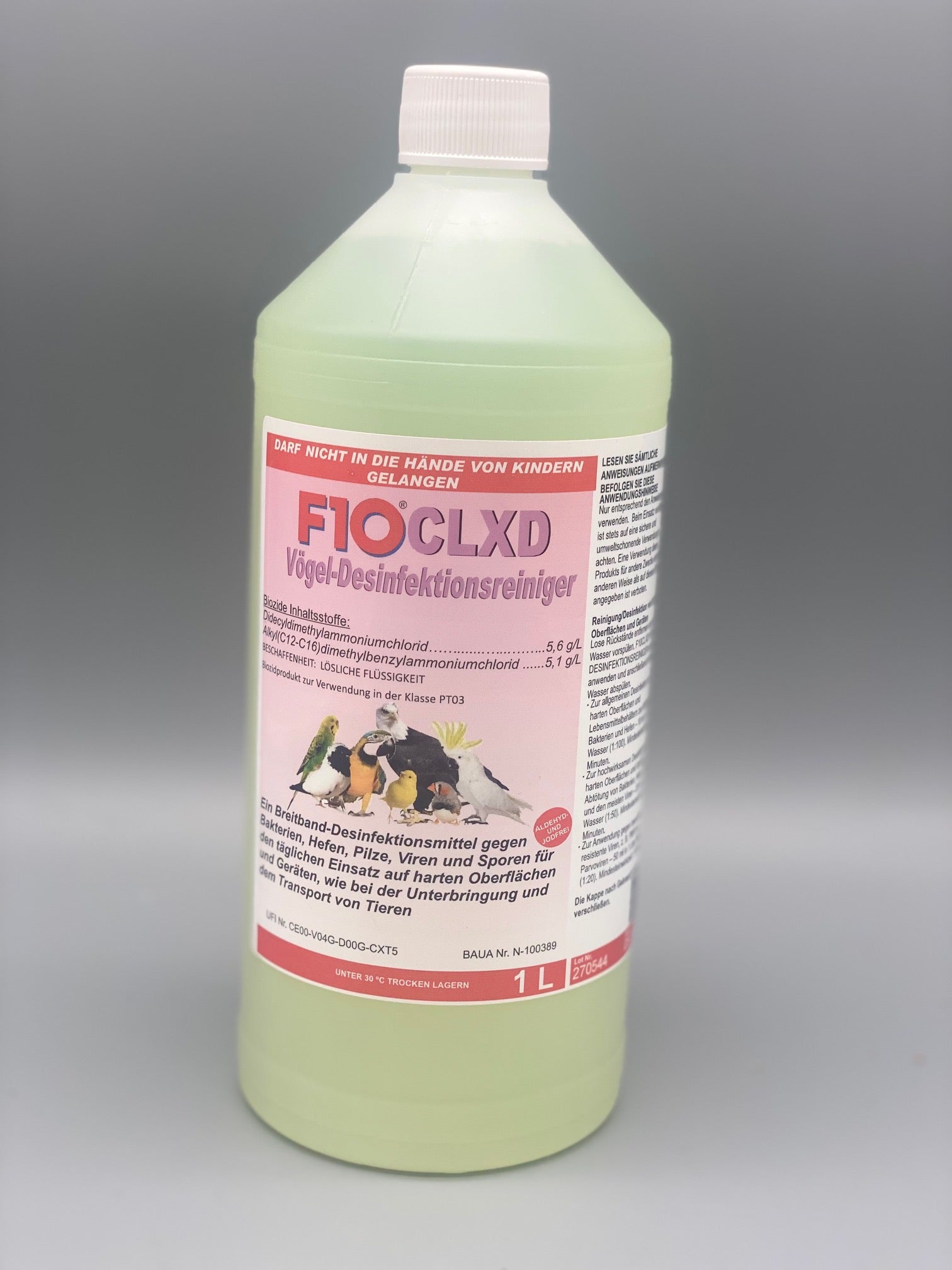 F 10 CLXD  Desinfektionsmittel/Reiniger für Vögel - Konzentrat